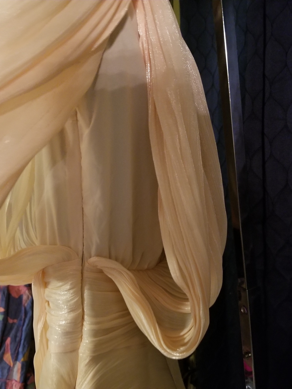 Blush Cream Pleated Long-Sleeve Mini Dress - Picture 5 of 6